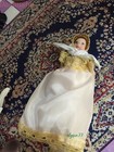 1 12 Scale Victorian Dollhouse Miniature Porcelain Doll Baby Girl Yellow Dress