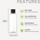 3 4 Oz Travel Bottles For Toiletries  5 Pack Plastic Empty Containers  100ml 