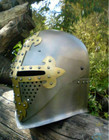 Medieval Knight Armor Helmet With Brass Cross Armor Knight Helmet Halloween Gift