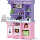 Step2 Little Bakers Pink Toddler Plastic Kitchen Playset With 30 Piece Play Set