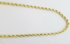 10k Real Yellow Gold Rope Chain Necklace 10mm 20  Men Thick Diamond Cut