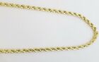 10k Real Yellow Gold Rope Chain Necklace 10mm 20  Men s Thick 10kt Diamond Cut