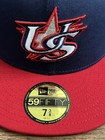 New Era Team Usa World Baseball Classic Fitted Hat    navy Red     size 7 3 8 