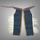 Antique George Lawrence Angora Wooly Leather Shotgun Chaps Holster Oregon Cowboy