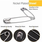 300 Pack Safety Pins Assorted  4 Different Sizes  Strong Nickel Plated Steel 