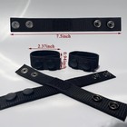 4 Pcs Nylon Duty Belt Keepers - Double Snaps For 2   Wide Police Large  Black 