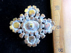 Gorgeous Czech Vintage Rhinestone Glass Button Stunning  Royal Blue   Crystal