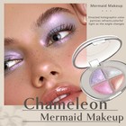 4 Colors Holographic Multichrome Glitter Eyeshadow Palette  Chameleon Purple Pin