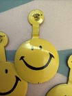 Vintage Smiley Face Metal Fold Over Button Pin Pinback Lot Of 6