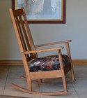 Vintage Mission Oak Style Qtr Sawn Slat Rocker All Original Ca 1900