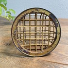 Vintage Dazey Flower Holder Co La Large Metal Frog  5 1 4   Round Square