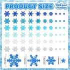Foam Stickers  504 Pcs Glitter Foam Snowflake Stickers  7 Colors