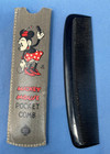 Vintage Mickey Mouse Ace Pocket Comb With Original Sleeve Canvas Htf
