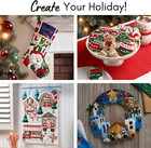 Felt Applique 6 Piece Ornament Making Kit  Festive Reindeer  Perfect For Diy Art