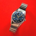 Unicorn Amphibian Watch Rare Blue Dial Hermetica Case Vintage Mens Mechanical
