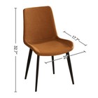 4pcs Modern Dining Chairs - Faux Leather   Metal Legs  Industrial Chic Set