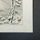 1939 Tsuchiya Koitsu Japanese Woodblock Print Christmas Lake Yamanaka Mt Fuji