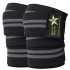 Heavy Duty Knee Wraps Pair Power Lifting Bodybuilding Weight Strap Supportwraps