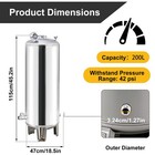 42 2-66 Gal Pressurized Well Tank Stainless Steel Water Pressure Tank For Well 
