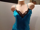 Vintage Sabrina By Mervyns Green Shiny Satin Lingerie Bodysuit Teddie Sz Small