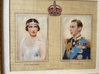 King George Vi 1937 Coronation Celebration Display With Queen Elizabeth - Framed