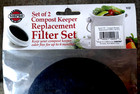 Compost Keeper Replacement Filter  Charcoal  2-pk  93f  Black  Lot Of 3