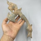 Ancient Greek Backtrian Bronze Animal And Bird Terminal Rare Axe 