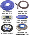 4 Gauge 100  Copper Ofc Complete Amplifier Wiring Kit   True Spec 4 Awg  america