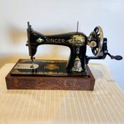 Superb 1917 Singer Hand Crank Sewing Machine 115 Treadle Head Wings Tested 