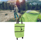 Foldable Shopping Cart  Collapsible Trolley Bags Utility Cart Portable Rolling C