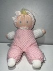Vintage Eden Waffle Thermal Baby Doll Terry Cloth Pink  White Textured Plush 10 