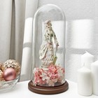 Plymor 5 5 Inch X 13 Inch Glass Display Dome Cloche  dark Wood Base 