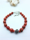Genuine Red Coral Bracelet Undyed Natural Italian Red Coral Antique Bracelet