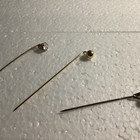 Antique Hat Pins Lot Of 3 Rhinestone Faux Pearl Gold Tone Edwardian Victorian