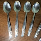 8 Teaspoons 1957 Exquisite Rogers   Bro International Silverplate 6    Flowers