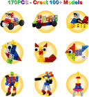 170 Pcs Building Blocks  Educational Blocks For Toddlers 3-5  Preschool Stem Tod
