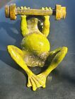 Antique Vienna Cold-painted Green Frog Toad Figure Figurine  Bench Press Weight