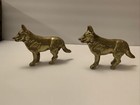 German Shepard Dog Solid Brass Statue Figurine 6 5    Vintage