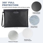 Fireproof Document Bag With Lock Waterproof Storage Organizer Pouch Fr File Cash