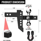 Auh Adjustable Trailer Hitch  6  Drop rise With Shackle Fits 2  Receiver Only