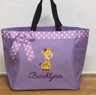 Cute Giraffe Personalized Baby Diaper Bag Tote Monogrammed Boy Girl
