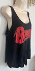 David Bowie Vintage-style Bravado Tank Top Shirt Sz Medium Women s Black red Hip