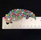 Beautiful Art Deco Vintage Parrot Pot Metal Brooch Pin Large 3 5  Free Ship