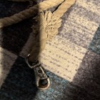 Vintage White Braided Thick Fabric Horse Rope W heavy Duty Hardware Clasp 8ft