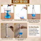 Weather Glass Barometer With Metal Bracket  Storm Glass Wall Mount Liquid Bar   