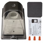 2-pack Outdoor Led Wall Pack 26watt 5000k Waterproof With Dusk To Dawn Sensor