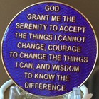 9 Year Aa Medallion Purple Gold Plated Alcoholics Anonymous Sobriety Chip Coin 