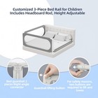 Baby Bed Rail With Safety Y-strap Extra Long Twin Full Queen King Size Infant   