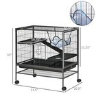 3-storey Small Animal Cage Metal Ferret Cage W  Rolling Casters Storage Shelf