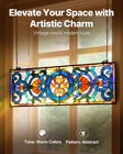 Vevor Stained Glass Window Panel Tiffany Style Hanging Window Panel 35 1 x12 9 